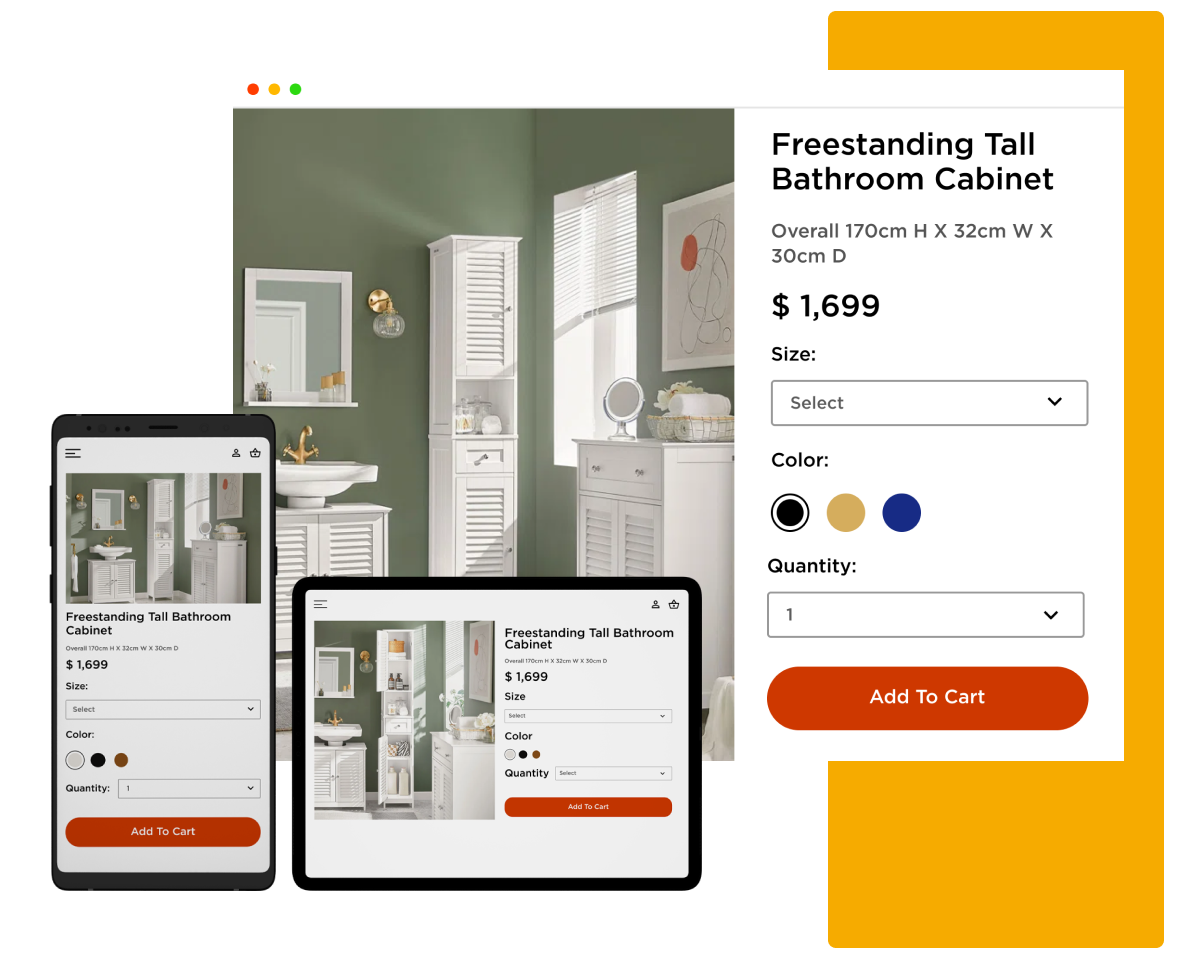 Sell Custom Cabinets Online On Multiple Devices
