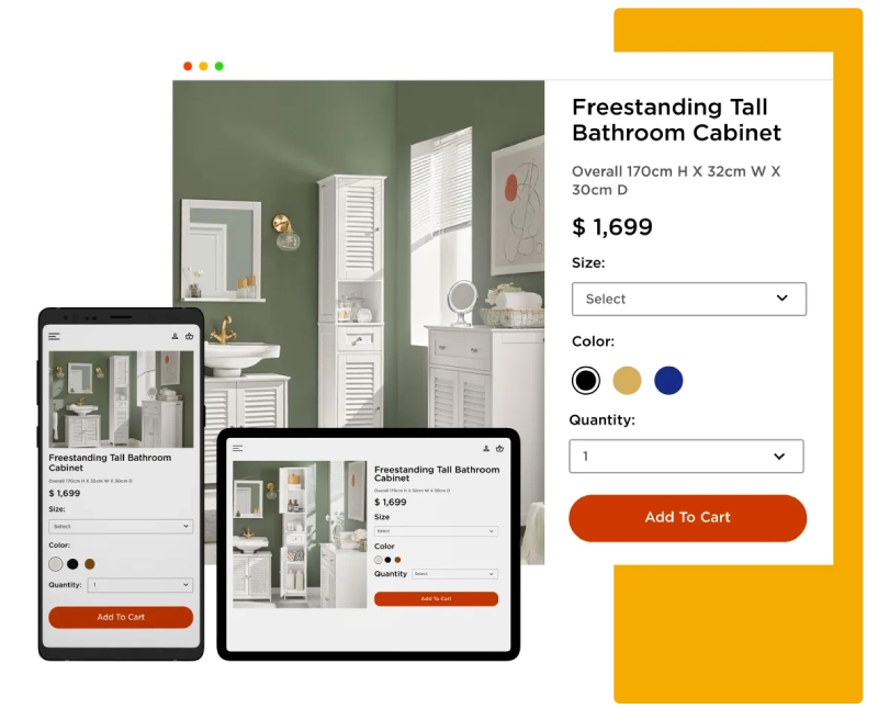 Sell Custom Cabinets Online On Multiple Devices