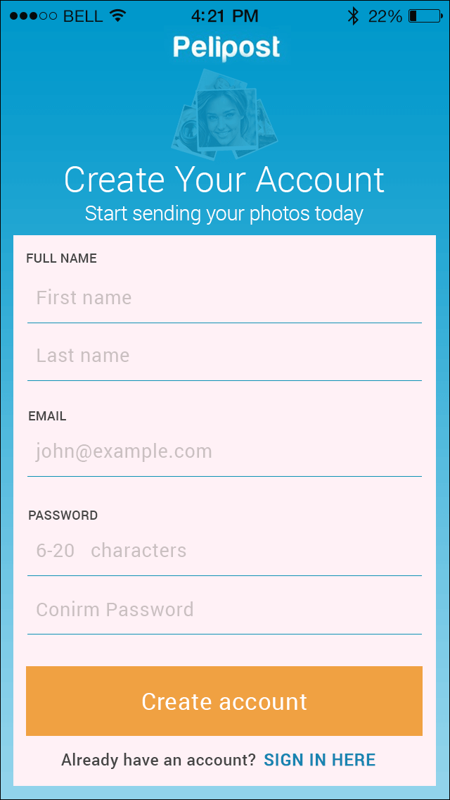 SIGNUP Screen_pic