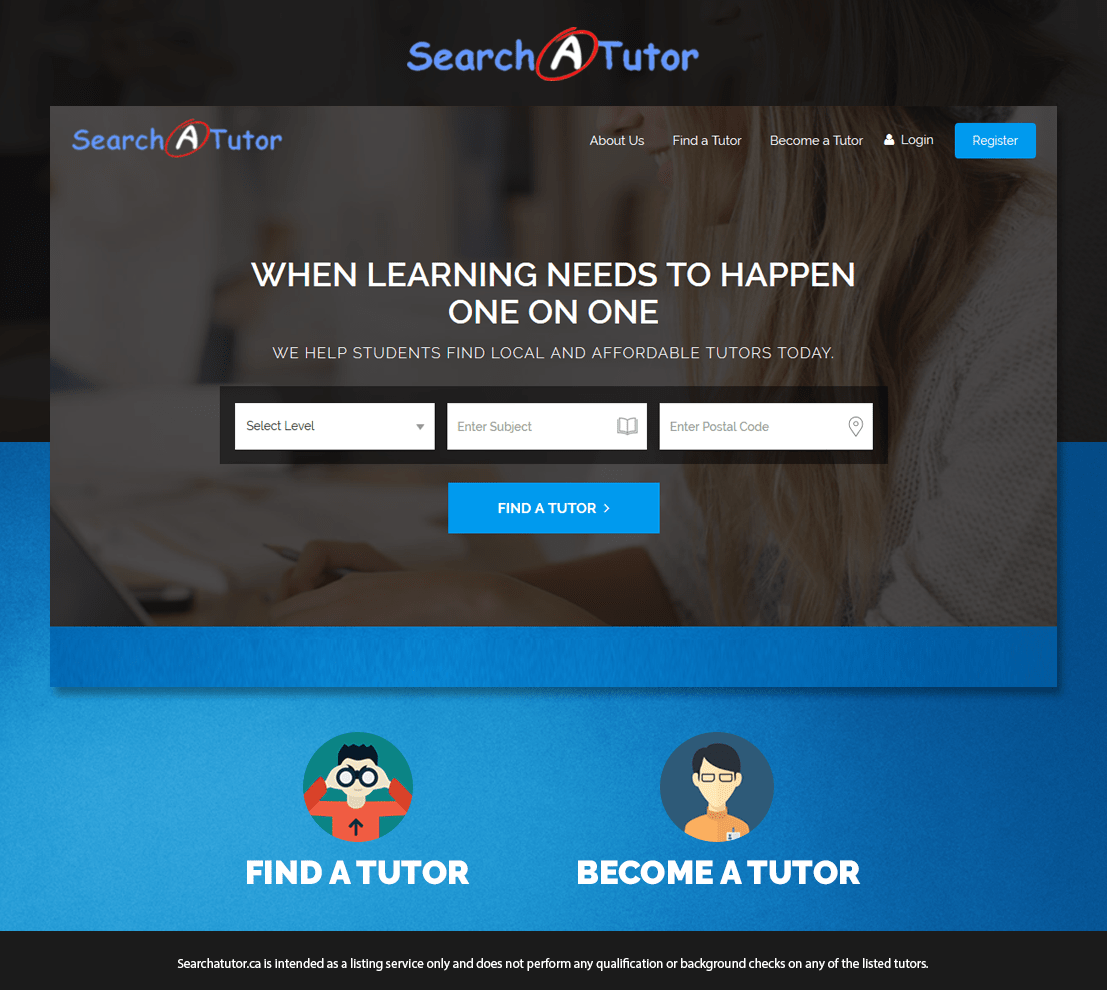 Search A Tutor – A Student Tutor Marketplace Portal