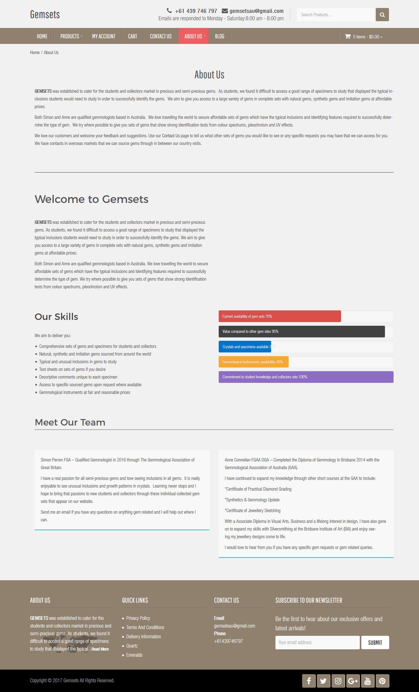 About Us Page