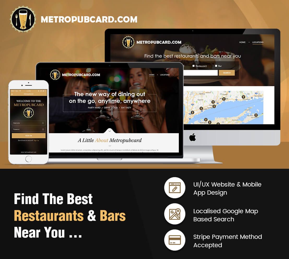 Metropubcard : Restaurant and Bar listing Website