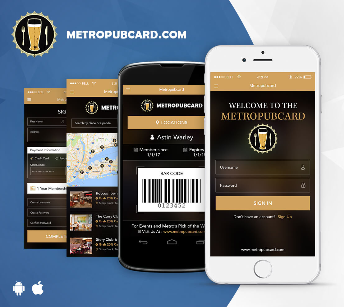 Metropubcard – Restaurant and Bar listing Mobile App