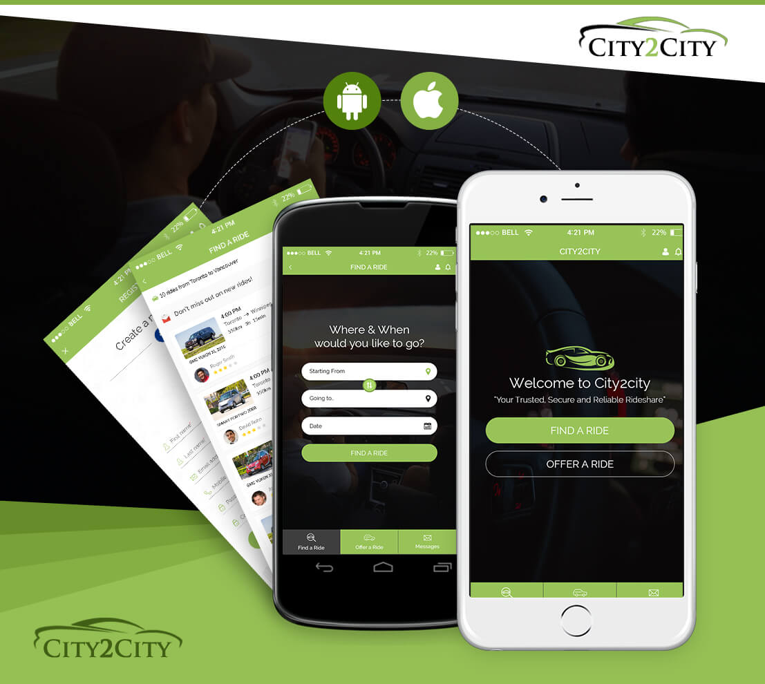 City2city App – Ride Sharing and Cab Booking App