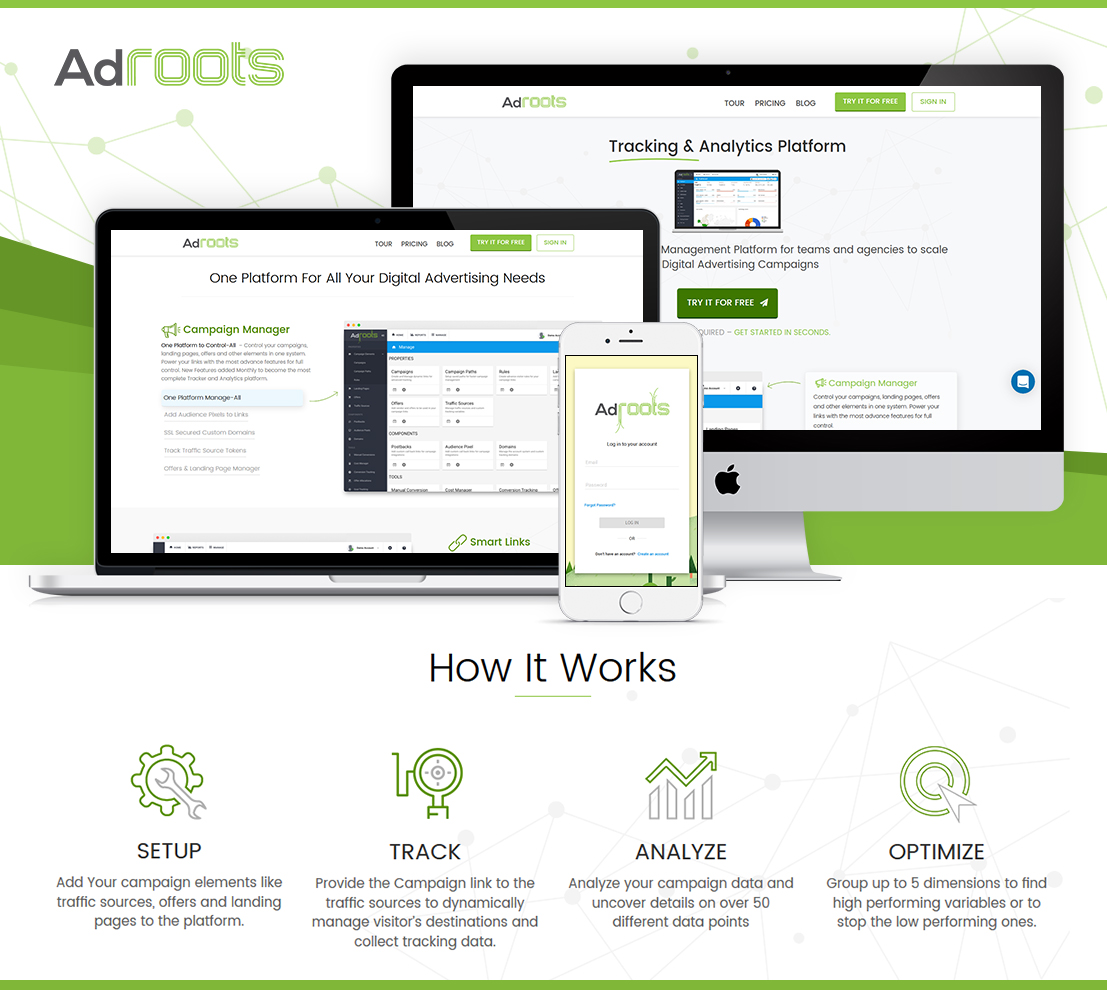 Adroots – Website Traffic Tracking and Analtytics Platform