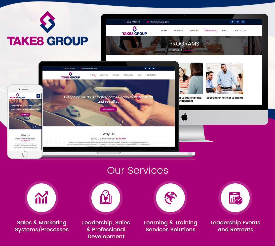 Take8 Group – Sales & Marketing Membership Website