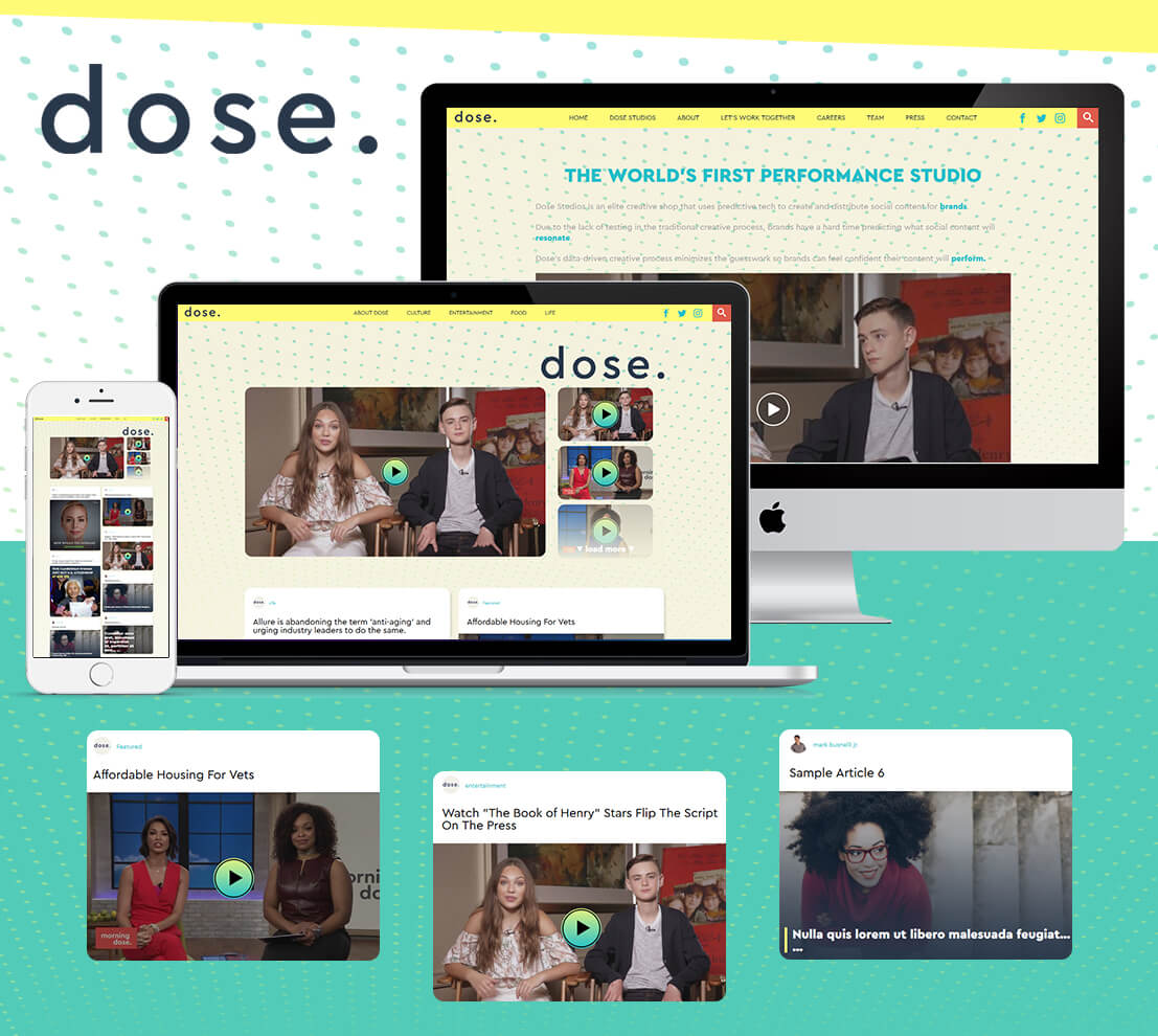 Dose Media – Agency website with News Aggregation